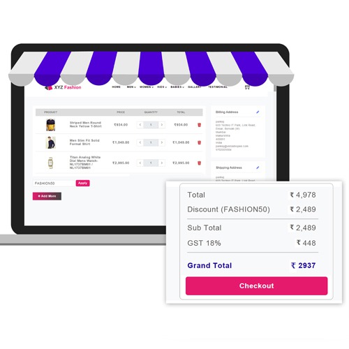 Let your clients add products to the Shopping Cart
