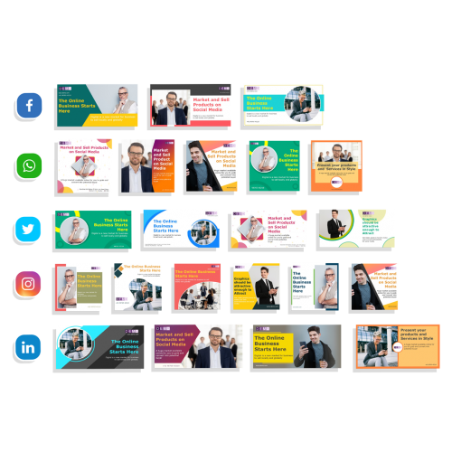Design social media posts for WhatsApp, Facebook, Instagram and more