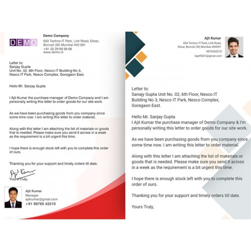 Communicate officially with letterheads